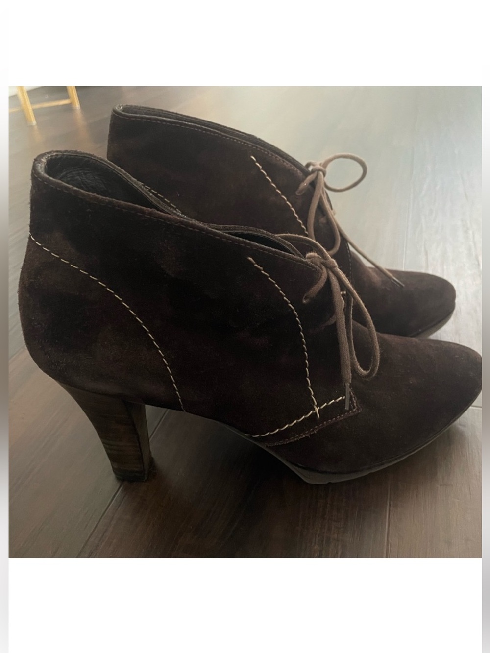 Women’s Paul Green Munchen Dark Brown Suede ankle boots. 
Size 5.5